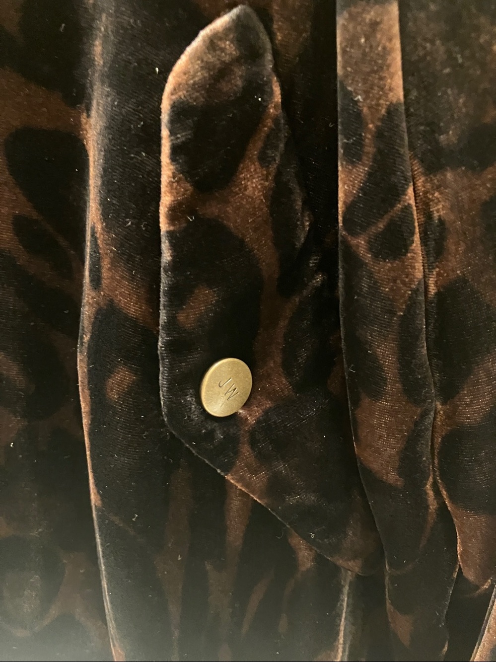 Johnny Was Leopard Velvet Bomber Jacket - Brown/Black - Picture 5 of 10